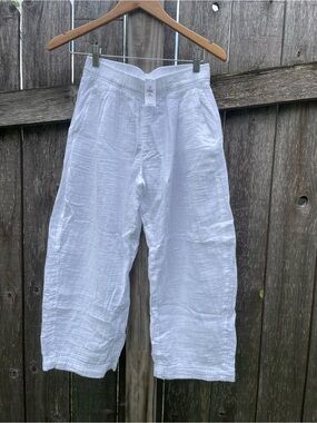 GAP White Casual Drawstring Cotton Pants-NWT